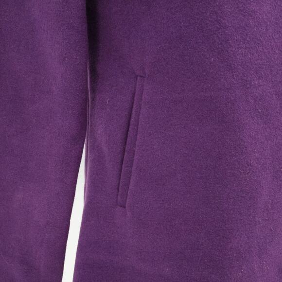 Garnet Hill Kids Coat Girls 12 Purple Tweed Snap Front Asymmetric Hem Overcoat - Picture 11 of 16